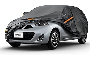 Kayme 7 Layers Hatchback Car Cover Waterproof Breathable, Custom Fit Nissan Micra/March (1992-2023), Outdoor Full Small Car Cover Sun UV Dust All Weather Protection. Shipping From European Warehouse.
