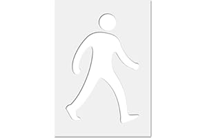 CRAFTSTAR Pedestrian Sign- Large Walking Man Template - Pedestrian Icon Sign Making Stencil (Large)
