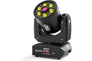 HOLDLAMP 120W Moving Head LED Party Licht Beam Bühnenlicht DMX Lichteffekt 16/18Kanäle Licht Sound aktiviert Disco Licht RGBW Drehen Gobos Strahler für DJ Disco Bar Club Partybühnenlicht
