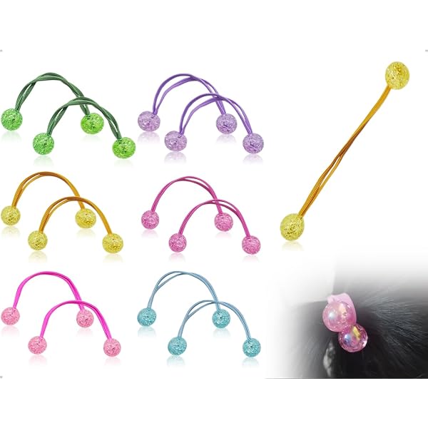 Wenlly 4 Stück Bonbonfarbene Haargummis – Doppelköpfige Gummis Für Pferdeschwanz & Zöpfe, Elastisch & Bunt