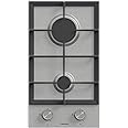 Bompani Built-in Hobs, 2 Gas Euro Type Pool Burners, All Sabaf Burners, Matt Stainless Steel Body - One Year Manufacturer Warranty - BO263LGT Silver