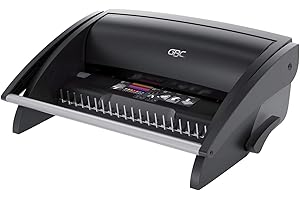 GBC, Bindownica Grzebieniowa GBC CombBind C110, Dziurkuje do 12 Kartek Jednocześnie, Binduje do 195 Kartek Formatu A4, Kolor Czarny, 4401844