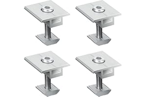 SZ-KARIDGE Morsetti centrali per pannelli solari, 4 staffe di montaggio per pannelli solari, in lega di alluminio, montaggio sul tetto, morsetto a forma di T, per il collegamento di pannelli solari (35 mm)