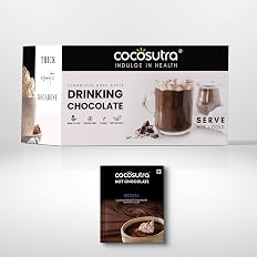 COCOSUTRA Drinking Chocolate Mix | Mocha | 20 Single-Serve Sachets (20g Each) | Vegan & Gluten Free | No Preservatives | Enjo