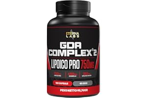 ETERNA LABS Acido Alfa Lipoico GDA Complex 180 Capsule 750mg/dose con Cannella e Melone Amaro - Integratore ALA per Metabolismo Energetico e Stress Ossidativo