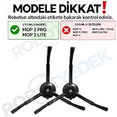 robotyedek Mop 2 Pro (Siyah) MJST1SHW Uyumlu 2 Adet Yan Fır&ccedil;a