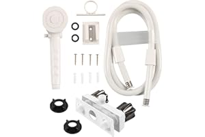 kingsea Pommeau de douche pour camping-car avec tuyau et robinet de douche pour camping-car, bateau, blanc