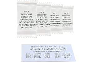 Silital, Micro Bag in Tyvek, Gel di Silice, Sacchetti Disidratanti, Riparano da Umidità, Alimentari, Elettrodomestici, Gioielleria, Moda, Diverse Quantità e Grammature, Made in Italy (100, 1 g)