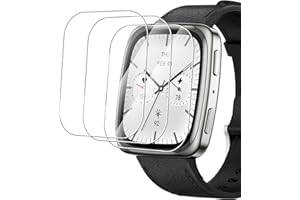 toergy Folia ochronna na wyświetlacz ze szkła hartowanego do smartwatcha AMAZFIT Active 2 Square z wysokim aluminiowym brzegiem – chroń swoje urządzenie za pomocą trwałej folii, opakowanie 3 szt