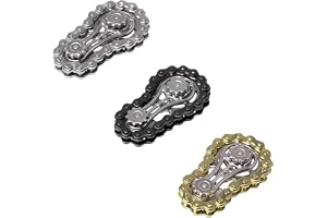 Sxutop 3 Stycken Fidget Spinner Leksaker Figit Spielzeug med 2 Utväxlingar Metallcykelkedja Fidget Leksaker med Smidigt och H