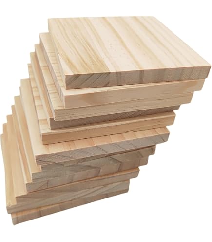 Socle Bois Pin Massif Rectangulaire – Base 24 X 14 Cm – Dessus 22 X 12 Cm – Hauteur 1,5 Cm – Support Brut à Décorer & Peindre
