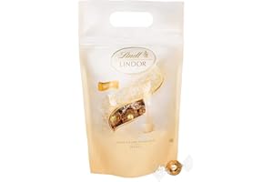 Lindt LINDOR Praline di Cioccolato Bianco, 80 Cioccolatini di cioccolato bianco, in confezione 1kg
