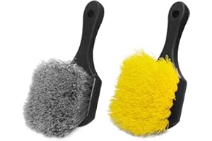 2 zestawy szczotek do kół i opon do samochodu, FineGood szczotki do czyszczenia kół, zestaw szczotek do czyszczenia kół samochodowych, narzędzia do czyszczenia szczotek