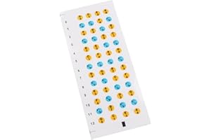 Futheda Calcomanías para diapasón de ukelele, pegatinas para trastes, para mapas, marcadores de notas para principiantes, codificados por colores