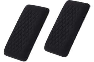 Kisbeibi 2 Pack Car Armrest Cushion, Soft Leather Car Knee Leg Elbow Cushion Pad Removable Universal Car Comfort Accessories For Foot Knee Pain Relief(Black Cloth)