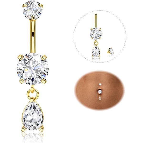 Threadless Tepelpiercing met hartvorimge kristallen - Zilver - Helder