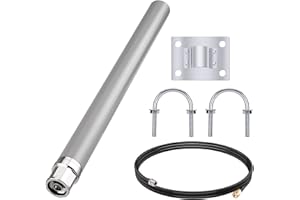 Xruison Lora Antenna 868MHz 5dBi Gain Omnidirectional Fiberglass Antenna Outdoor LoRa Gateway Antenna for Hotspot Helium HNT RAK Bobcat Miner with 3m Cable and SMA Female Connector