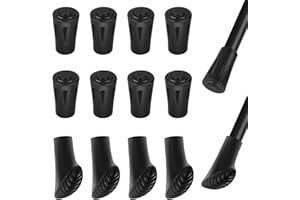 AUBESS 12 sztuk kijków gumowych do nordic walkingu, antypoślizgowe, do większości kijków trekkingowych, gumowych odbojników do kijków trekkingowych, asfaltu, żwiru, gór, wędrówek, 2 style