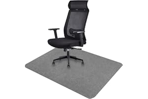 Icegrey Esteras para Sillas Protector de Piso Antideslizante Lavable Rectangular para Silla de Oficina para Pisos de Madera y Piso de Baldosas Gris Claro 59x44cm