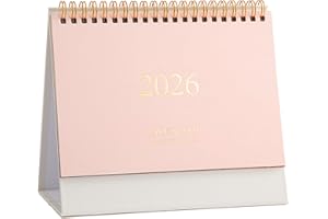 MAMACHU Calendario De Sobremesa 2025-2026 – Calendario De Julio De 2025 a Diciembre De 2026, 18 Meses, Año Escolar, Calendario Mensual Flip Con Planificador Mensual, Ideal Para Oficina Y Hogar