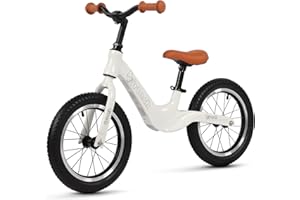 Birtech 14" Balance Bike for Boys and Girls, Air Tires with Magnesium Alloy Frame, Lightweight No Pedal Kids' Bike for 3-6 Years Old, Training Bike with Adjustable Handlebar and Seat