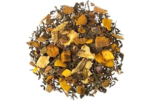 TEA SHOP - Té Rojo (Pu Erh) Red Curcuma Latte 250g - 125 Tazas - Formato a Granel - En Hojas - Con Cúrcuma y Jengibre - Antioxidante y Detox