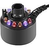 12LED Springbrunnen Nebelmaschine Springbrunnen Teich Nebelmaschine mit Adapter Farbwechsel Licht(#1)