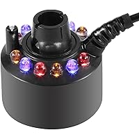 12LED Springbrunnen Nebelmaschine Springbrunnen Teich Nebelmaschine mit Adapter Farbwechsel Licht(#1)