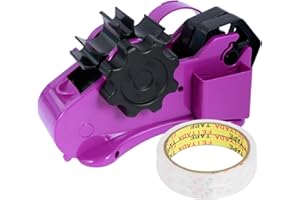 EUMMY Heat Tape Dispenser Sublimation with Pen Holder Non-Slip Multiple Roll Tape Dispenser with 2 Tapes Portable Heat Tape Cut Dispenser Compact Sublimation Tape Dispenser for Heat Transfer Tape (Purple)