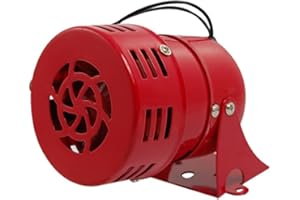 REFURBISHHOUSE AC 220V Rojo Metal Motor Impulsado Ataque Aereo de Sirena Cuerno de Alarma