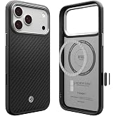 Spigen iPhone 17 Pro ile Uyumlu MagSafe Kılıf Enzo Aramid T Mag Fit Kamera Kontrol G&uuml;&ccedil;lendirilmiş Aramid Dokulu ince G&uuml;m&uuml;ş Ka
