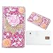 Produktbild Evtech (tm) Schmetterling Blumen Strass Bling Kristall Glitter-Buch-Art-Folio-PU-Leder-Mappen-Kasten mit Handtasche Handyhalter & Kartensteckplätze for Samsung Galaxy Note 3