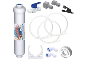 Vyair AquaFilter Undersink Drinking Water Anti Limescale, Anti Chlorine Filtration System with 10" GAC Filter and All Required Piping + Fittings (Undersink Kit)