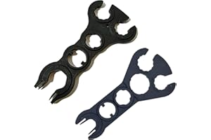 Rienan 2 Stück Mc4 Stecker,Mc4 Werkzeug,Mc4 Stecker Werkzeug,Mc4 Werkzeug Schlüssel,Photovoltaik Solar-Schraubenschlüssel für Solarpanel-Kabel Pv-Systemdraht und Steckverbinder (Schwarz)