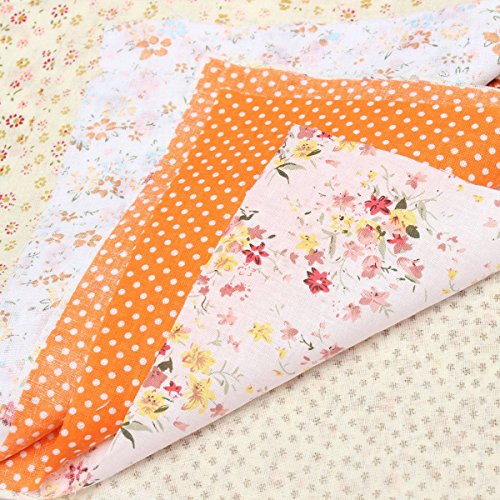 KING DO WAY 7 Stk Stoffpakete Patchwork Stoffe Baumwolle Stoffreste Paket Reste Stoffpakete 50X50cm - 5