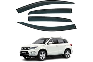 AIRFLUX Set Of 4 STICK-ON Wind Deflectors Compatible with SUZUKI VITARA 2015 2016 2017 2018 2019 2020 2021 2022 2023 2024 Models.
