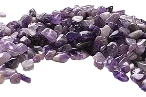 Violotoris Amethyst Crystal Stone 300g, 5-12 mm Glass Pebbles for Vases, for Jewelry Bracelet Necklace Making, DIY Crafting