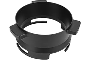 USEAMIE Coffee Dosing Funnel 54mm Espresso Coffee Accessories Dosing Ring Aluminum Metal for Sage Breville Portafilter Black Hand Free