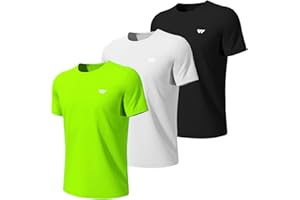 Lo.gas Maglietta Sportiva Uomo Manica Corta Asciugatura Rapida Traspirante per Palestra e Corsa 3/5 Pezzi