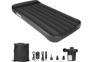 Bestrip Materasso Gonfiabile,Letto Gonfiabile Matrimoniale con Pompa Elettrica Incorporata,campeggio Airbed,per Interni,Attività all'Aperto,Feste di Natale