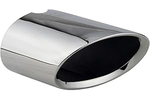 L & P CAR DESIGN L&P A310 osłona rury wydechowej, owalna, stal nierdzewna, polerowana, chromowana, kompatybilna z 3 E90, E91, E92, E93 LCI Facelift, srebrna, funkcja Plug and Play, osłona rury wydechowej OEM 18307618463, 18302163710, 18307618464