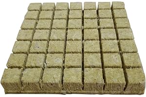 CVERY Rockwool Grow Cubes, Hydroponic Growing Soilless Cultivation Compress Base, Rockwool Starter Plugs for Root Cuttings/Clone Plants/Start Seeds/Plant Growth
