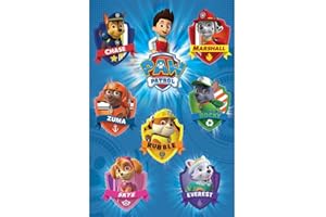 PYRAMID INTERNATIONAL Paw Patrol PP33832 Crests Maxi Poster, Bois Dense, Multicolore, 61 x 91,5 cm