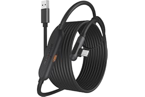 Maxonar Câble Link de Charge 5m Compatible avec Meta Quest 3, Quest 3S, Quest 2, Pico 4 et PC Steam VR Pico 4 et PC Steam VR, VR Câble de Liaison USB 3.0