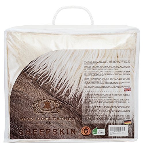 Öko Schaffell Lammfell NATURFELL ökologisch gegerbt (M: 110-120 cm) - 2