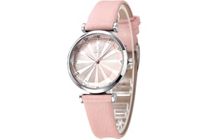 SHENGKE Minimalist Watches for Women Ultra Thin Leather Strap Fashion Creative Waterproof Watch