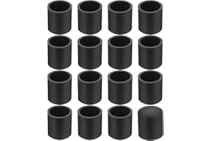 QUARKZMAN 36 Pcs Protection Pied de Chaise, 10mm Embout de Pied de Chaise en PVC sans Marquage Antidérapants Rond Protecteurs de Sol pour Pieds de Table, Noir