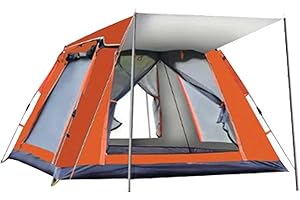 Gziztx Tenda da campeggio per 4-6 persone con 2 porte e 2 finestre, impermeabile, antivento, protezione solare, facile da installare, per viaggi all'aperto, escursionismo, spiaggia, pesca (240 x 240 x