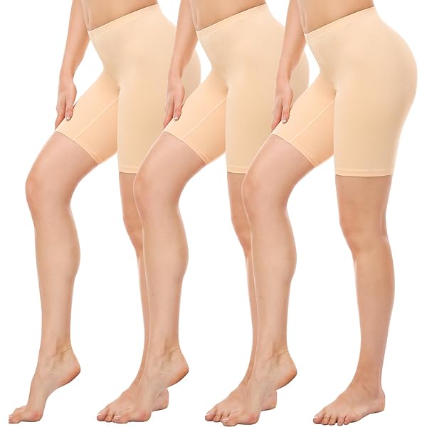 Wealurre Fietsbroek voor dames, korte shorts, onder jurk, leggings, onderbroek, lange onderbroek, katoen, maat S-4XL, zwart en wit grijs, S