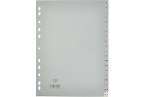 ELBA-indice 100204725 a-z con 20 separatori, in polipropilene, A4, colore: grigio, confezione da 25